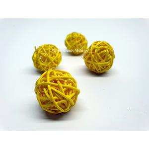 Rattan golyó 3 cm - Sárga