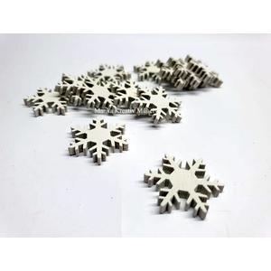 Fa dekor hópehely 3,5 cm