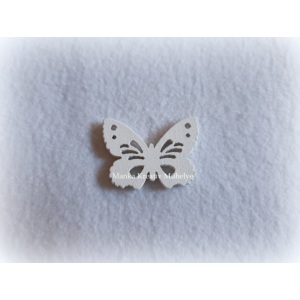 Fa pillangó - fehér 3*4 cm