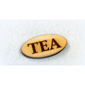 Ovál tábla tea felirattal