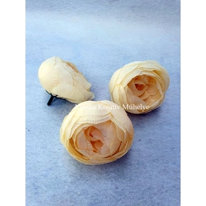 Boglárka virágfej  6 cm - krém