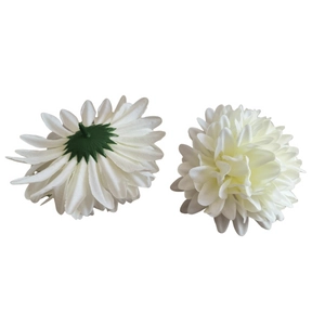 Krizantém virágfej - 11 cm - Krém