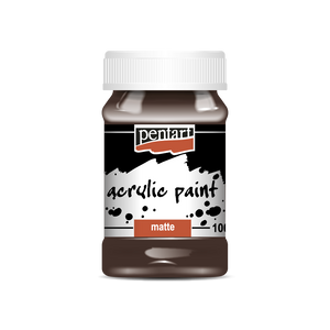 Matt akrilfesték - sötétbarna 100ml