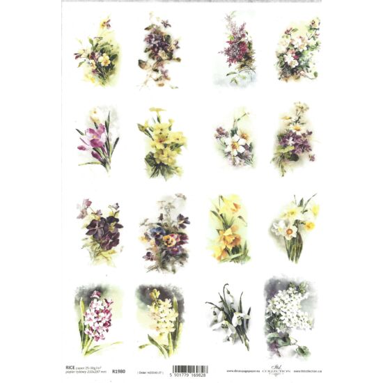 Rizspapír - Tavaszi virágok