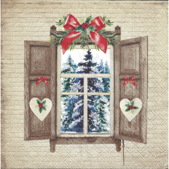 Szalvéta - Karácsonyi ablak