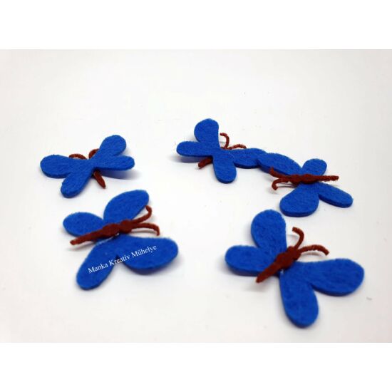 Filc pillangó kék 4 cm
