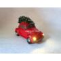 Kép 1/2 - karácsony, dekoráció, bogárhátú, autó, piros, autó fenyőfával